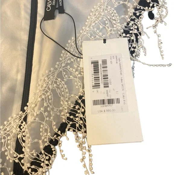 Calvin Klein 205W39NYC Black Vest w Lace Detail- Stunning- NWT! $990 original - Picture 5 of 11